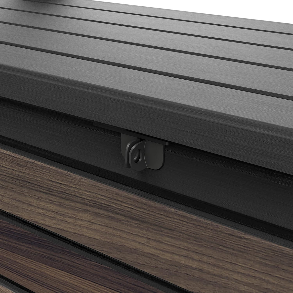227L Outdoor Storage Bench - Seats 2, Wood-Look Resin, All-Weather