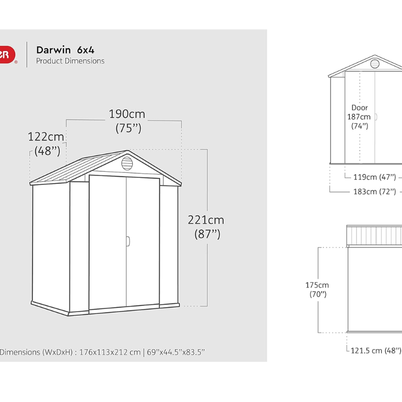 Keter Outdoor Garden Storage Shed - Brown Resin Storage House