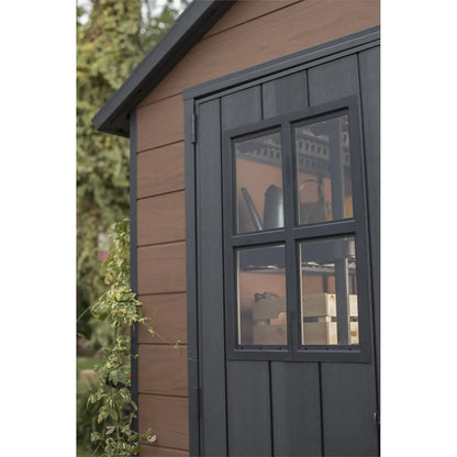 Keter Newton 7x7ft Double Door Outdoor Apex Plastic Garden Shed