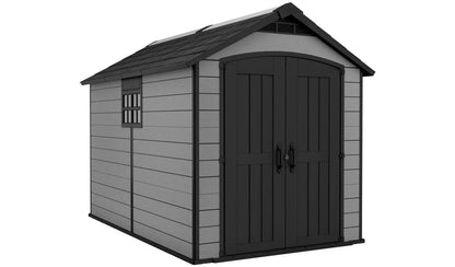 Keter Premier Plastic Garden Shed 7.5x11ft - Grey