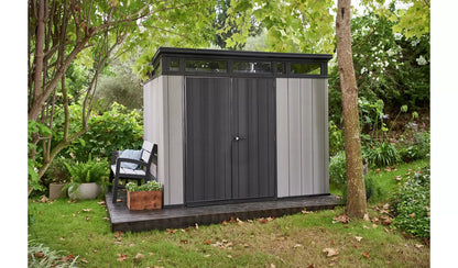 Keter Artisan 9x7ft Double Door Pent Outdoor Plastic Garden Shed