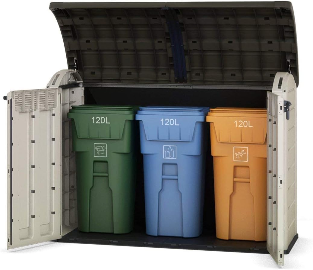 2000L Resin Outdoor Storage Shed - Extra Large Garden Storage Box