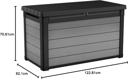 380L Denali Garden Cushion Storage Box - UV-Resistant Outdoor Storage
