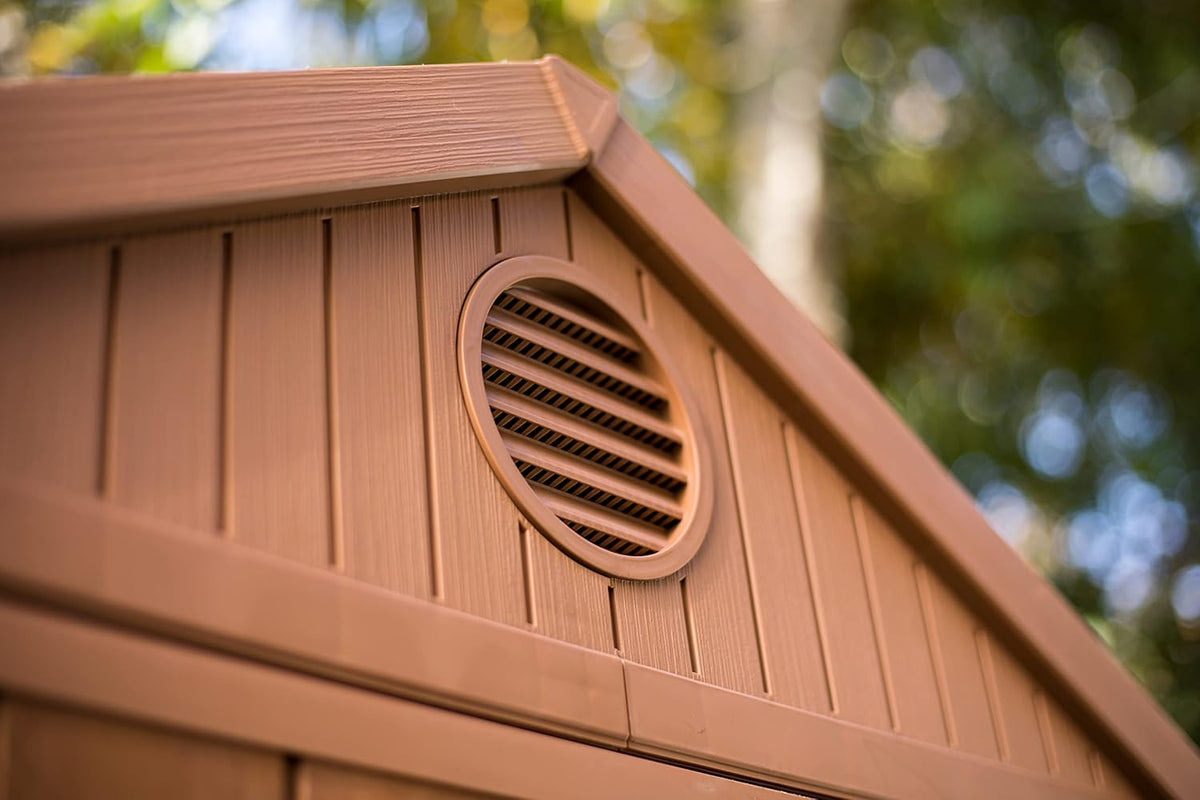 Darwin 6x4ft Double Door Garden Shed - Wood-Effect Outdoor Storage