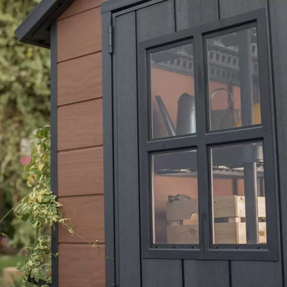 Keter Newton 7x9ft Double Door Outdoor Apex Plastic Garden Shed