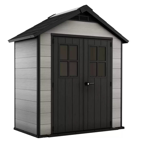 Keter Oakland Shed 7.5x4ft - Grey