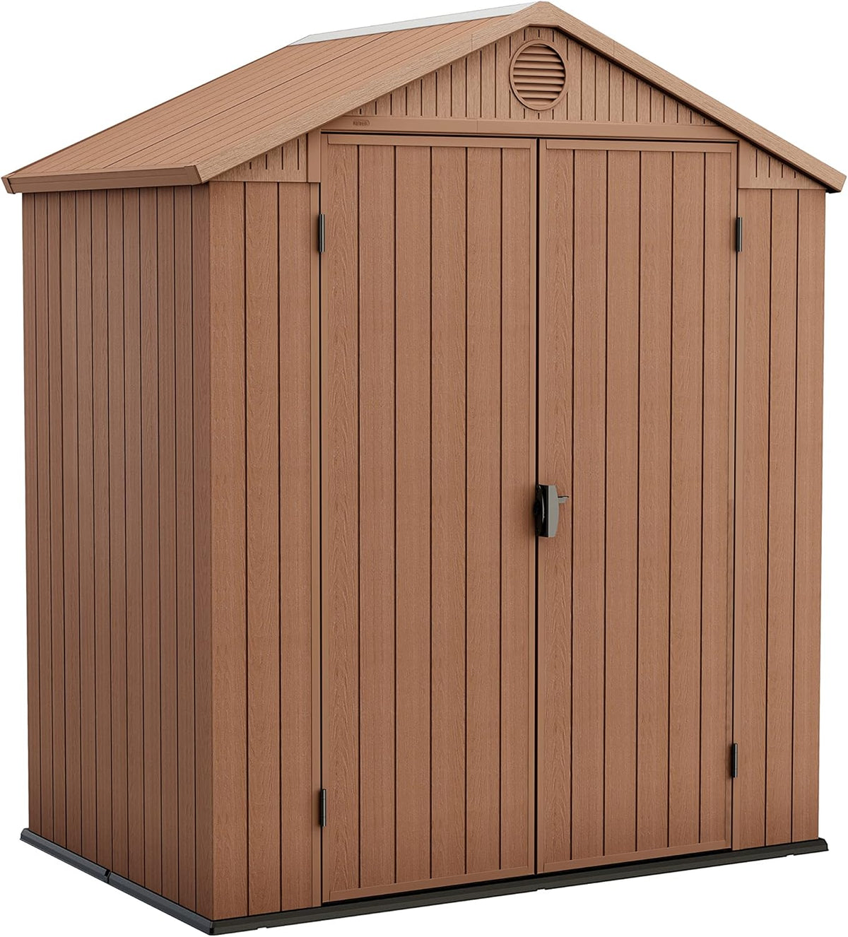 Darwin 6x4ft Double Door Garden Shed - Wood-Effect Outdoor Storage
