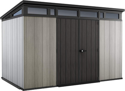 Keter Artisan 11x7ft Double Door Pent Outdoor Plastic Garden Shed