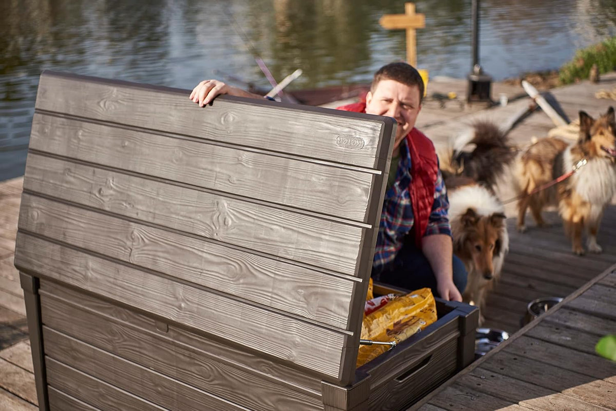 454L Brightwood Garden Storage Box - All-Weather, Fade-Free Outdoor Storage
