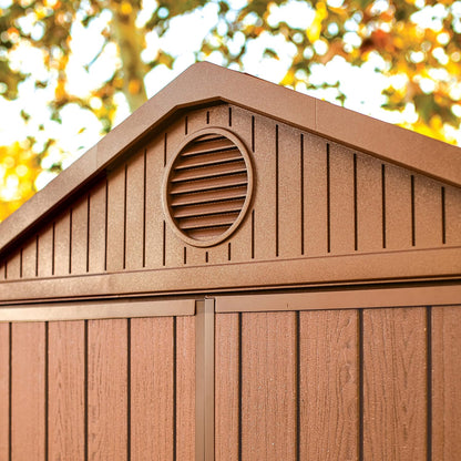 Darwin 6x4ft Double Door Garden Shed - Wood-Effect Outdoor Storage
