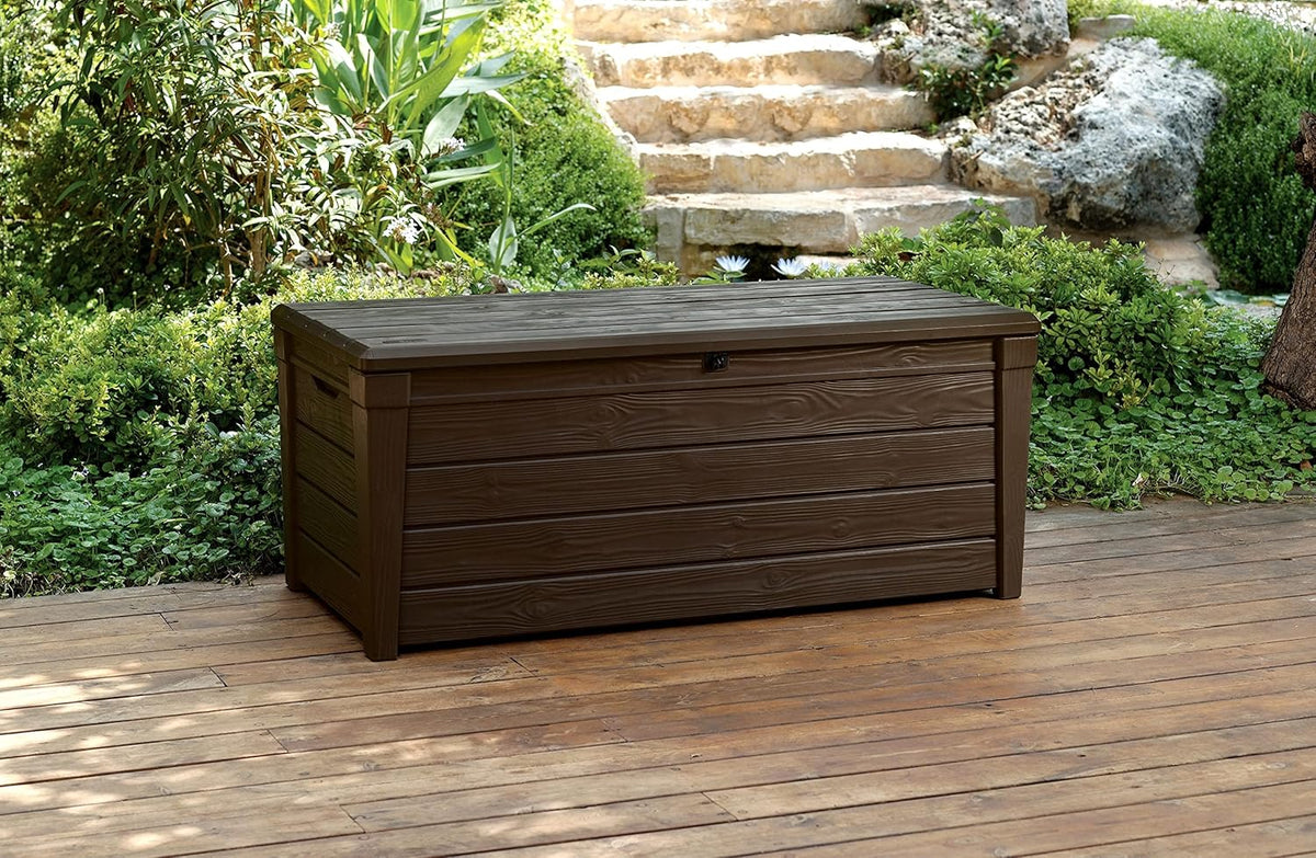 454L Brightwood Garden Storage Box - All-Weather, Fade-Free Outdoor Storage
