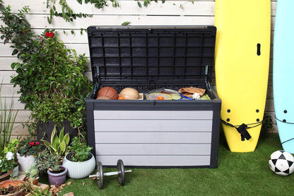 380L Denali Garden Cushion Storage Box - UV-Resistant Outdoor Storage