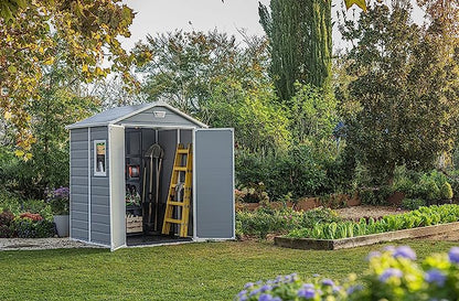 Keter Manor 6x5ft Double Door Outdoor Garden Shed