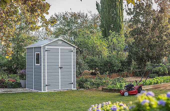 Keter Manor 6x5ft Double Door Outdoor Garden Shed