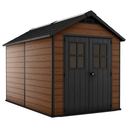 Keter Newton 7x11ft Double Door Outdoor Apex Plastic Garden Shed