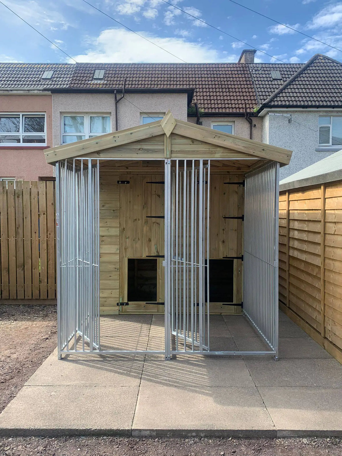 6.5x7ft Double Dog Kennel - Professional Installation Included